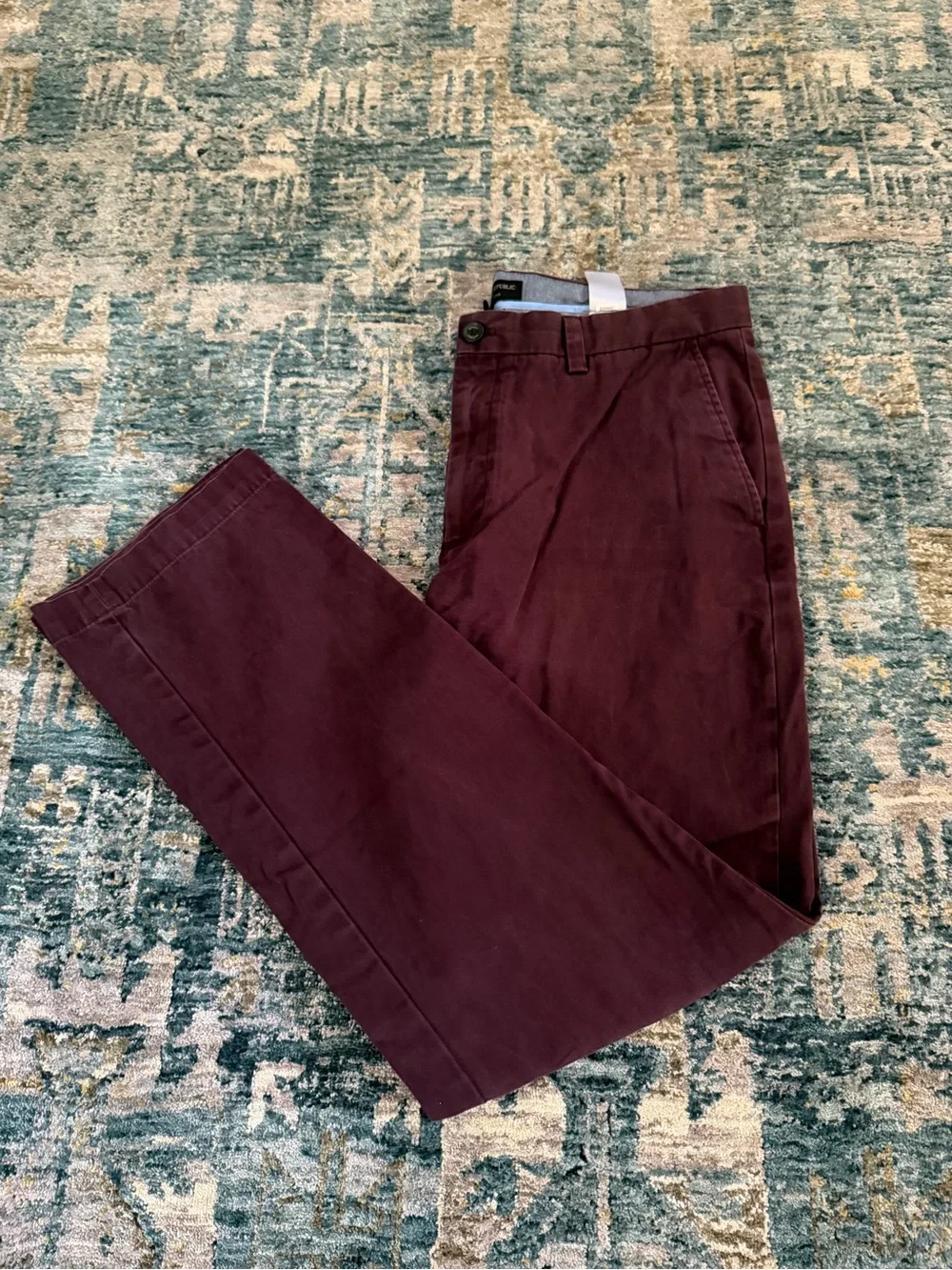 Banana Republic Maroon Aiden Chinos 36x34